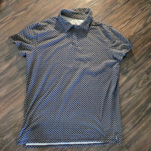ALL IN MOTION Men's Casual Black & White Collared Polo Shirt SIZE XL - Picture 1 of 3